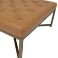 thumbnail image 4 of Studio Designs Home Camber Modern Leather Cocktail Ottoman in Caramel Brown, 4 of 6