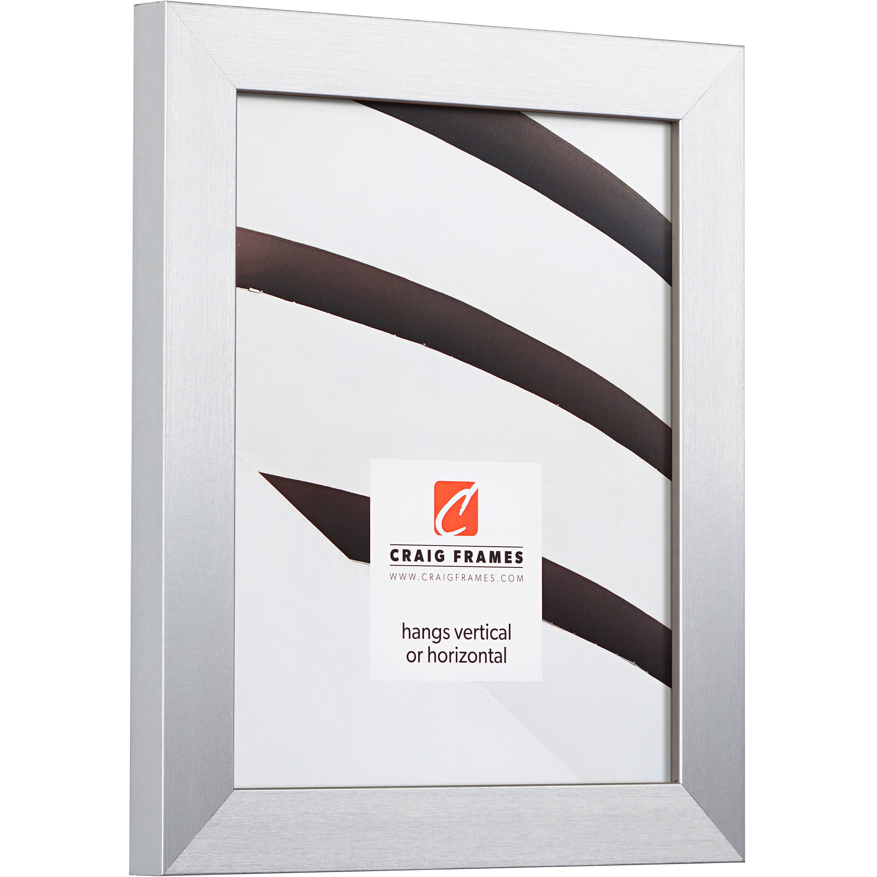 Craig Frames Modern Aesthetics 125, 18x24 inch Picture Frame Matted for a 12x18 Photo, Silver, Set of 4