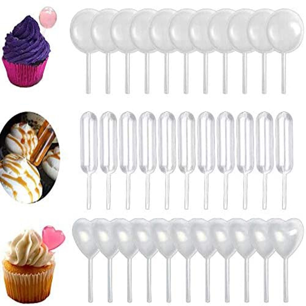 Cheers.US 50Pcs 4ml Plastic Pipettes Heart Round Rectangular Plastic