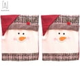 thumbnail image 6 of Gustave 2 Packs Christmas Chair Covers Dining Chair Slipcover Snowman Santa Claus Chair Hat Slipcovers For Home Holiday Party Decor, 6 of 9
