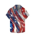 thumbnail image 2 of WAENQINLA Men's American Flag Hawaiian Shirts USA Short Sleeve Button up Independence Day Tops Big and Tall Holiday Beach Shirt, 2 of 5