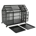 thumbnail image 6 of Noaman Peaked Roof Dog Crate with 360° Casters - 52" Extra-Large Metal Kennel）, 6 of 20