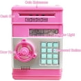 thumbnail image 2 of UN Piggy Bank Electronic Mini ATM for Kids Baby Toy, Safe Coin Banks Money Saving Box Password Code Lock for Children,Boys Girls Best Gift(Deep Pink), 2 of 11