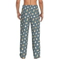 thumbnail image 3 of Uemuo Cute Cats And Dogs Pattern Men's Wide Leg Palazzo Lounge Pants with Pockets Light Weight Loose Comfy Casual Pajama Pants-Small, 3 of 9