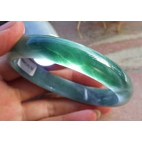 Icy Green Natural A JADE Jadeite Bangle Bracelet 60 mm 685588 TN