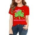 thumbnail image 4 of Ruyang Toddler Girls St Patricks Day Shirt for Kids Girls Saint Patricks Day T-Shirts Short Sleeve Tops Shamrock Tees Cotton T-Shirt, 4 of 7