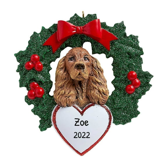 Personalized Dog Christmas Ornaments 2024 - Cocker Spaniel Christmas Ornament Gifts for Dog Lovers