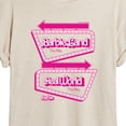 thumbnail image 3 of Barbie The Movie - Barbieland Real World This Way Signs - Juniors Ideal Flowy Muscle T-Shirt, 3 of 5