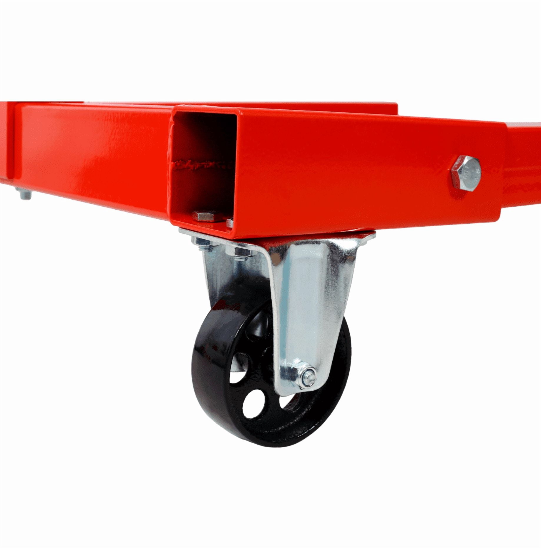 Engine Stand 1500lb 4-Wheel Rotating Head 4 Arms Red
