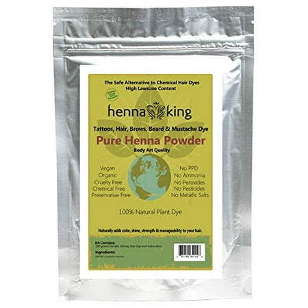 Natural Henna Hair Dye For All Hair Types - Men & Women I 100% Natural & Chemical-Free Pure Hair & Beard Color, Pure Henna Red