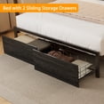 thumbnail image 4 of Dyzmo Queen Size LED Light Bed Frame with Storage Shelf and USB Ports, Queen Bed with Drawers and RGB LED Lights, 4 of 8