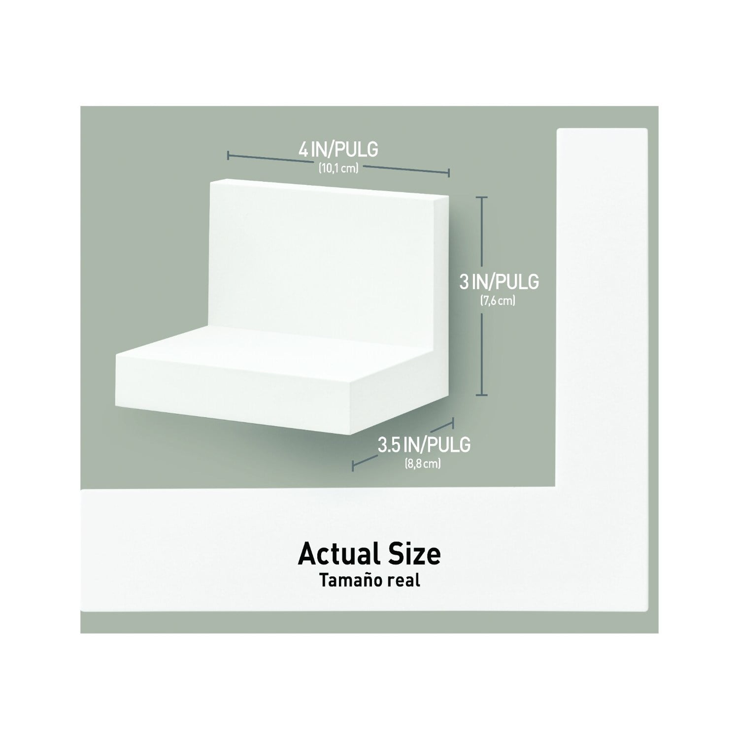 (4 pack) Command Display Ledges, Quartz, 2 Wall Display Ledges