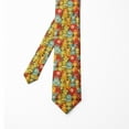 thumbnail image 2 of Men's Tie, Fantasy Alien Robots Print, 3.7", Multicolor, by Ambesonne, 2 of 4