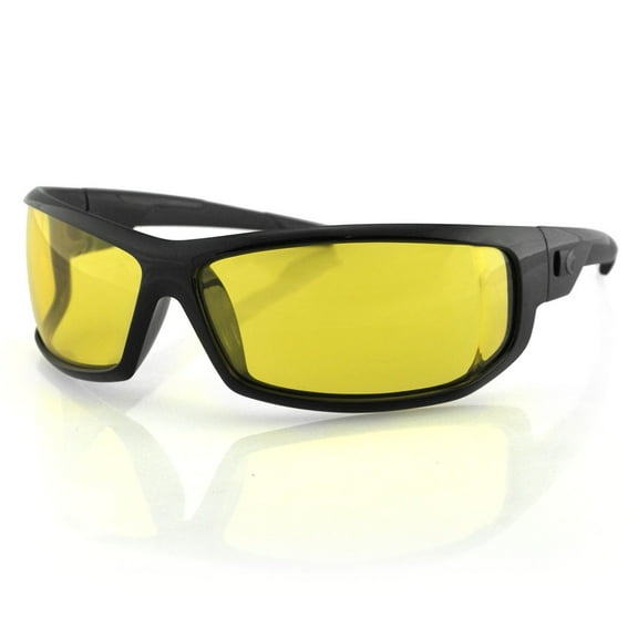 Bobster AXL Sunglasses Black Frame w/Yellow Lens