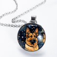 thumbnail image 2 of Shepherd Dog Stunning Glass Circular Pendant Necklace – Elegant Jewelry Piece for Women, 2 of 5