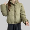 thumbnail image 2 of Christmas Clearance! ZVNAΖH Womens Puffer Jacket Cropped Quilted Jacket Zip Up Padded Coat Cropped Winter Coats Casual Warm Jackets, 2 of 5
