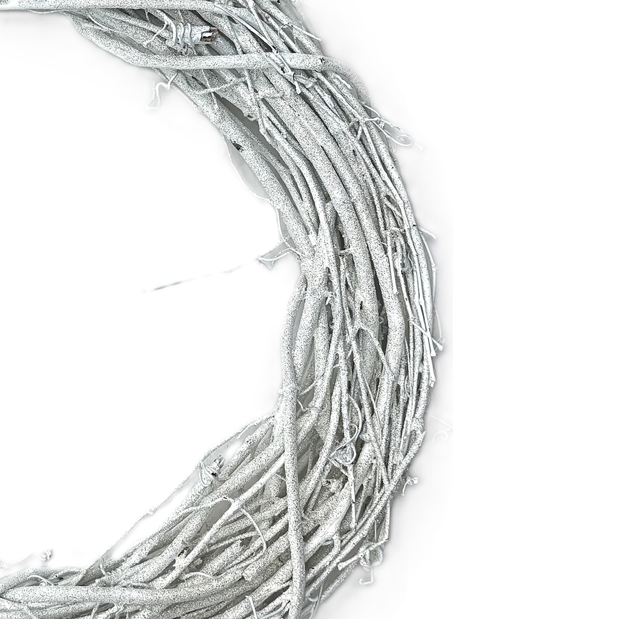 Kraft Lane: 18" Painted Grapevine Wreath - Glitter White - DIY Craft Projects, Handcrafted, In-Outdoor Decoration, Behr Paint, Seasonal-Holiday-Home