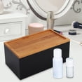 thumbnail image 6 of Desk Storage Box Cosmetic Storage Box Multipurpose Sturdy Portable Bathroom Organizer Case Makeup Organizer Box for Bathroom Drawer Cabinet Black concave cover, 6 of 8