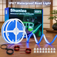 Blue Boat Led 40FT-Blue LED Boat Light Strip, IP67 Waterproof Marine Light for ...
