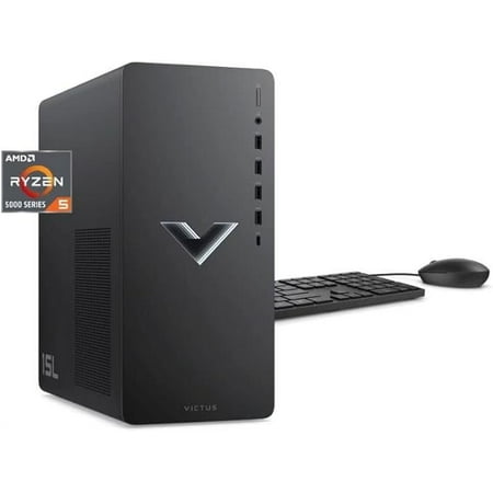 Open Box HP Victus 15L TG02-0013w Gaming Desktop AMD Ryzen 5 5600G 8GB 512GB SSD RX 6400