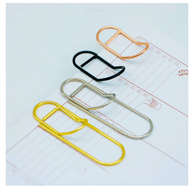 Portalápices de colores con forma de amor, con hebilla de metal para tarjetas, accesorios para cuadernos, papelería creativa para niños