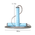 thumbnail image 2 of Tangle-Free With Ball Bearing Speed Skipping Rope Cable, Adjustable , With Memory Foam Handles - light blue, 2 of 5