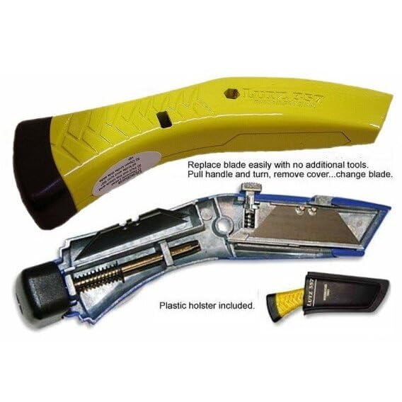 Lutz 35701#357 Yellow Quick Change Heavy Duty Utility Knife and Plastic Holster (357-YL)