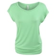 thumbnail image 1 of KOGMO Womens Short Sleeve Solid Basic Tunic Top Tee with Side Shirring, 1 of 6