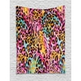 thumbnail image 1 of Leopard Print Tapestry, Mottled Exotic Panthera Skin Pattern Colorful Camouflage Style Safari Theme, Wall Hanging for Bedroom Living Room Dorm Decor, 60W X 80L Inches, Multicolor, by Ambesonne, 1 of 2