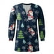 thumbnail image 5 of Pntutb moda mujer Navidad estampado suelto manga larga cárdigan otoño abrigo blusa Rollbacks Pntutb Pntutb-3107, 5 of 6