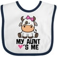 thumbnail image 3 of Inktastic My Aunt Loves Me Girl Cow Girls Baby Bib, 3 of 4
