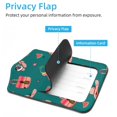 thumbnail image 3 of Square 2Pack PU Leather Summer Green Cruise Luggage Tag with Privacy Cover and Stainless Steel Ring - Suitable for Travel Handbags Backpacks Luggage Tags, 3 of 6