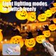 thumbnail image 4 of Decoraciones de Halloween, adornos de Halloween, luces de cadena de calabaza con pilas, luces naranjas de Halloween, decoraciones de iluminación para fiestas de Halloween, cercas de patio, luces de ca, 4 of 6