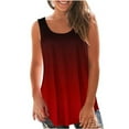 thumbnail image 3 of ZyeKqe Womens Tank Tops Dressy Casual Pleated Blouses Loose Fitted Tunic or Tops to Wear with Leggings Gradient Color, 3 of 7