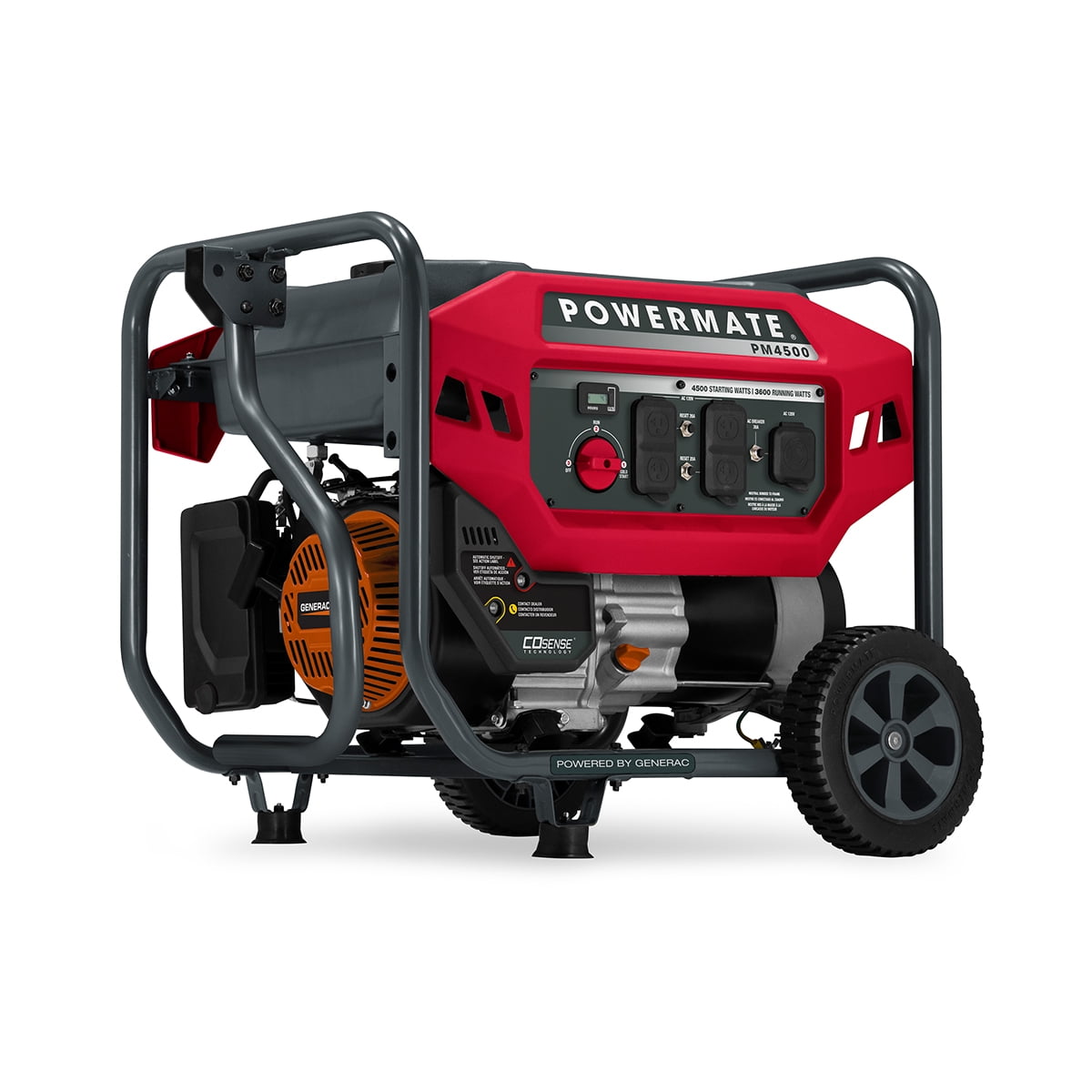 Powermate PM4500 4500 Watt Manual Start Gas Powered Portable Generator with COSense - 49ST/CSA