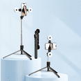 thumbnail image 2 of Wireless Selfie Stick Tripod Stand with Light Bluetooth Remote Extendable Tripod for Mobile Phone Video Recording Black, 2 of 5