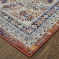 thumbnail image 6 of Feizy Bellini Transitional Medallion, Red/Orange/Ivory, 5'3" x 7'6" Area Rug Easy Care Stain Resistant Fade Resistant Casual Distressed Floor Rug for Living room Bedroom, 6 of 9