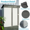 thumbnail image 5 of SYNGAR 5' x 3' Outdoor Metal Storage Shed, Garden Shed for Tools, Trash Can, Storage Shed with Single Lockable Door, for Backyard, Patio, Lawn, D6644, 5 of 11