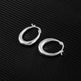 thumbnail image 7 of Lancharmed Silver Plated Earrings for Womens Trendy,Glossy Teardrop Oval Circles Earring Grandparents Gifts, 7 of 7