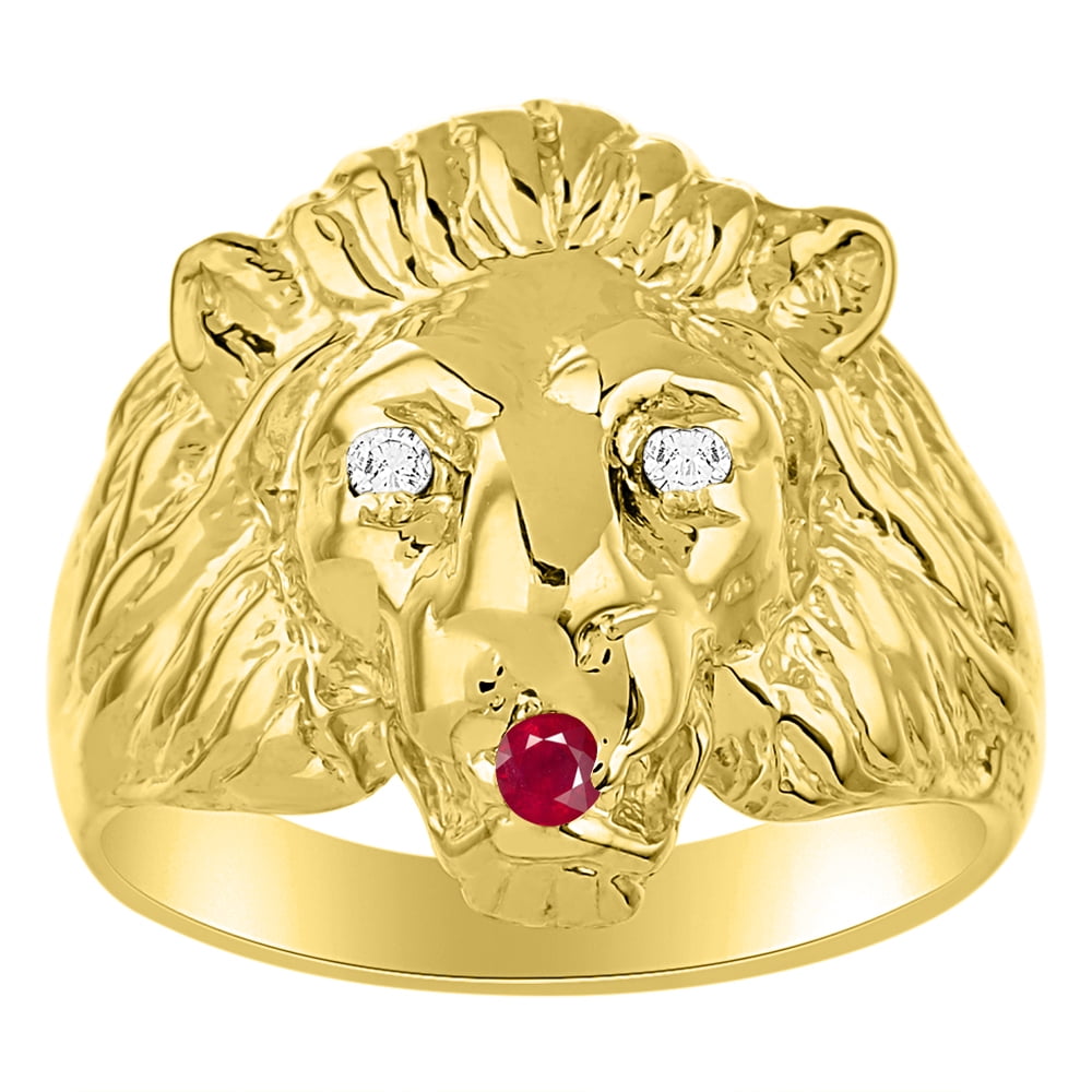 Wendy Brandes 18K Gold Lion Ring With Sapphire Eyes and a Secret Inside |  Yellow diamond, Yellow diamond rings, Diamond eyes