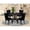 Black, variant on Luxe by East West Furniture 5-Pc Dining Room Set Of A Wood Table, 4 Light Beige Linen Fabric Dining Chair