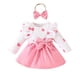 thumbnail image 1 of Odeerbi 6M-3Y Niñas Día de San Valentín Con Diadema Conjunto de Manga Larga Vestido de Algodón Cuello Redondo Vestido de Lazo Dos Piezas Set, 1 of 7