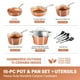 thumbnail image 3 of Gotham - Juego de utensilios de cocina de cerámica martillados de acero de 15 piezas, juego de ollas y sartenes antiadherentes con utensilios de cocina y vapor, cerámica no tóxica y revestimiento de, 3 of 5