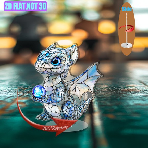 Rotatable acrylic piece featuring an enchanting stained glass design to enhance your decor and create a captivating ambiance
