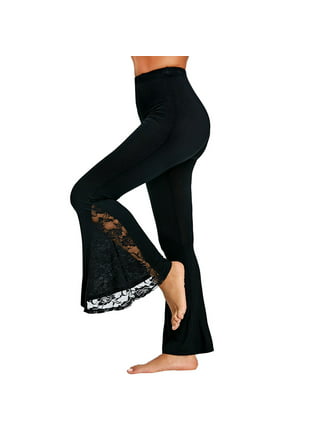 Pxiakgy yoga pants Women's Mesh Patchwork Leggings Sports Long Leg Elastic  Pants Fitness Yoga Pants Black + L 
