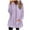 Purple, variant on cocolona Winter Coats for Women Fuzzy Fleece Jacket Long Sleeve Zip Up Hooded Cardigan Coat Outerwear with Pocket
