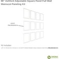 thumbnail image 2 of Ekena millwork 94 1/2"L (Adjustable 94 1/2"H to 120"H) Ashford Square Panel Full Wall Wainscot Paneling Kit, 2 of 10