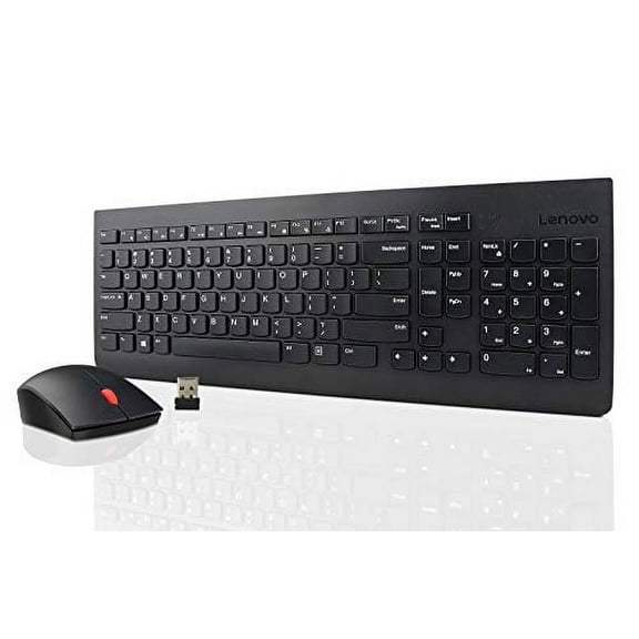 Lenovo 510 Wireless Keyboard & Mouse Combo, 2.4 GHz Nano USB Receiver, Full Size, Island Key Design, Left or Right Hand, 1200 DPI Optical Mouse, GX30N81775, Black