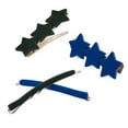 thumbnail image 3 of (2 pack) The Home Edit Felt Star Hair Clips and Bobby Pins, Blue and Black, 4 Ct, 3 of 7