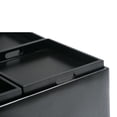 thumbnail image 6 of Simpli Home Avalon 35 inch Wide Contemporary Square Coffee Table Storage Ottoman in Midnight Black Vegan Leather, 6 of 9